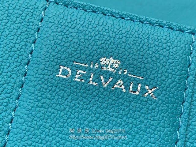 DELVAUX女包 春夏新款 Brillant系列手袋 進口牛皮 德爾沃女手提包 Dv0020 夏威夷藍 Delvaux單肩斜挎包  fcs1345